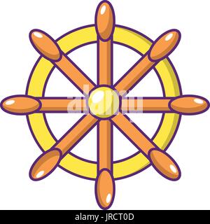 Handwheel icon, cartoon style Stock Vector