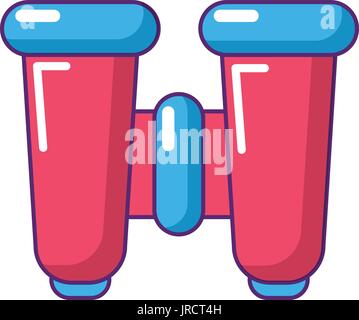 Binoculars explorer icon, cartoon style Stock Vector