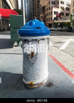 close up of a fire hydrant in downtown San Francisco, California Stock Photo