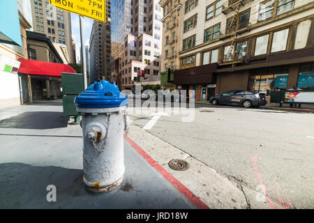 close up of a fire hydrant in downtown San Francisco, California Stock Photo