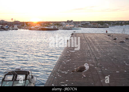 Narragansett Bay view from Champlin's Restaurant. Stock Photo