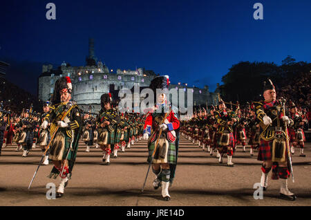 The 2017 Royal Military Tattoo, Edinburgh Castle Stock Photo