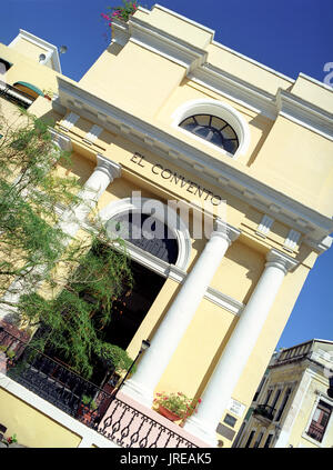 The outside entrance to the El Convento hotel in Old San Juan. An architectural landmark in the heart of historic Old San Juan, El Convento is a forme