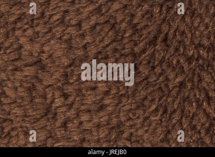 Brown double sided terry towelling fabric texture background Stock Photo