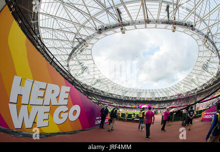 London, Great Britain. 04th Aug, 2017. The games begin at the 2017 London World Championships in Athletics at the Olympic Stadium in London, Great Britain, 04 August 2017. Photo: Rainer Jensen/dpa/Alamy Live News Stock Photo