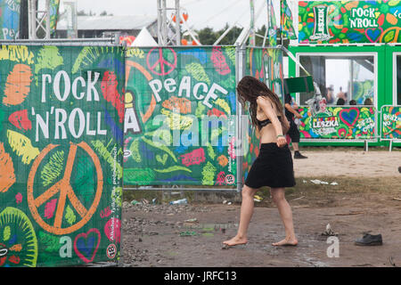 Kostrzyn nad Odra, Poland 4th Aug. 2017 Poland Woodstock Festival is the largest music festival in Poland. Every year Kostrzyn attracts about 200 thousand people. Magda Pasiewicz/Alamy Live News Stock Photo