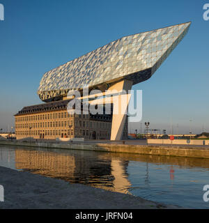 Contextual view on the new Port House of Antwerp, Monday 3 April 2017, Antwerp, Belgium. Stock Photo