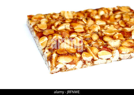 peanut brittle isolated on white background Stock Photo