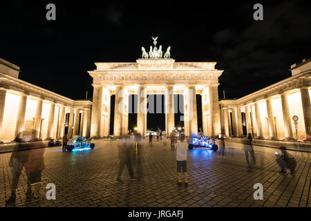 Brandenburg Gate, Berlin, Germany at night Stock Photo