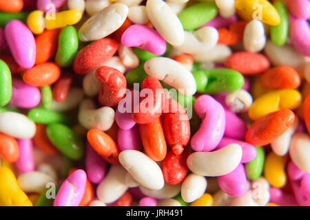 Macro details of sugar coated fennel seeds Indian candy Stock Photo