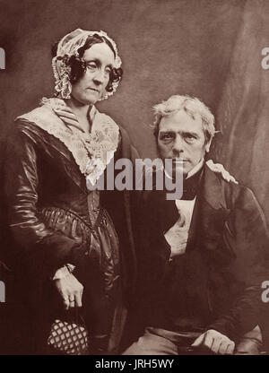 Michael Faraday with his wife from a daguerreotype English scientist ...