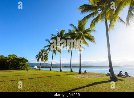 View of Rex Smeal Park with the historical Sugar Wharf in the background, Port Douglas, Far North Queensland, FNQ, QLD, Australia Stock Photo