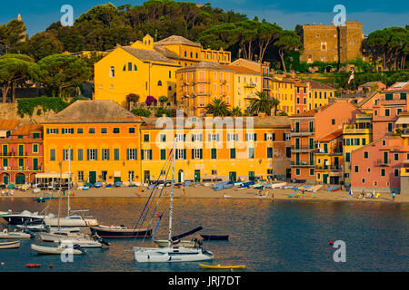 Italy Liguria Sestri Levante  Baia del Silenzio Stock Photo