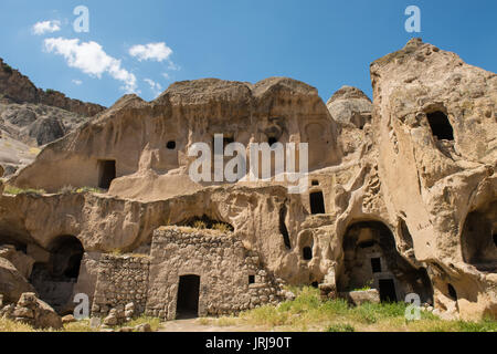 Selime Monastery in Cappadocia, Turkey. Selime is town at the end of Ihlara Valley. Selime Monastery is one of the largest religious buildings in Capp Stock Photo