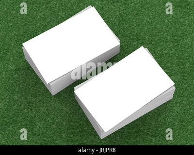 stack of white blank business cards or name cards Stock Photo