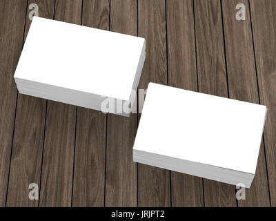stack of white blank business cards or name cards Stock Photo
