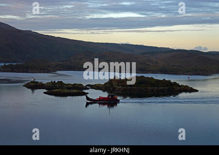 Fishing trawler in Loch Alsh Isle of Skye Stock Photo