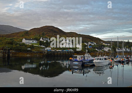 Loch Alsh Kyle Of Lochalsh harbour with fishing boat & nets Kyleakin