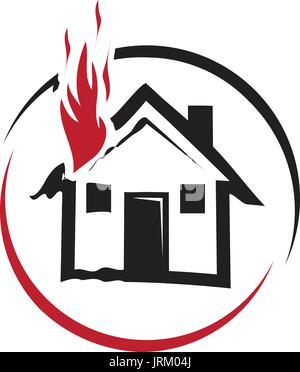 A modern house on fire Stock Vector Image & Art - Alamy