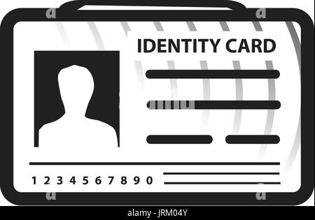 abstract identity card, icon design, isolated on white background. Stock Vector