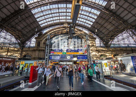 FRANKFURT, GERMANY - JUL 11: Inside the Frankfurt central train Stock ...