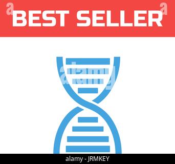 Glasse deoxyribonucleic acid icon . Single high quality outline symbol for web design or mobile app. Thin line sign for design logo. Blue pictogram on Stock Vector