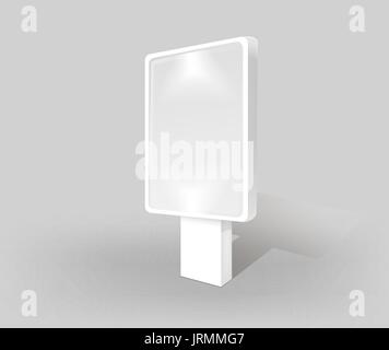 Advertising light box. Retail Trade Stand stand banner. Mock Up Template. Vector illustration Stock Vector
