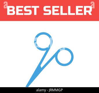 hurgical scissors icon . Single high quality outline symbol for web design or mobile app. Thin line sign for design logo. Blue pictogram on white back Stock Vector