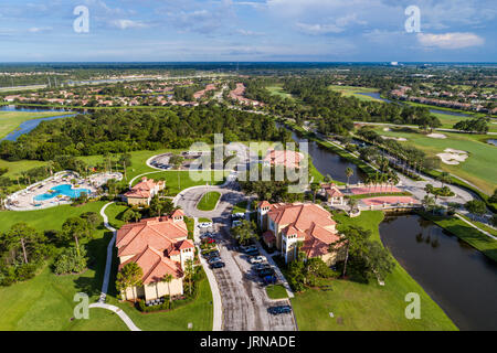 Florida,Port Saint St Lucie West,Sheraton PGA Vacation Resort,aerial overhead view,FL170728d43 Stock Photo