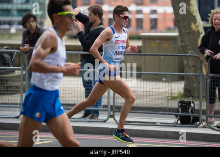 London, UK. 6th August, 2017. Callum Hawkins (Great Britain) at the IAAF World Athletics Championships Men's Marathon Race Credit: Phil Swallow Photography/Alamy Live News Stock Photo