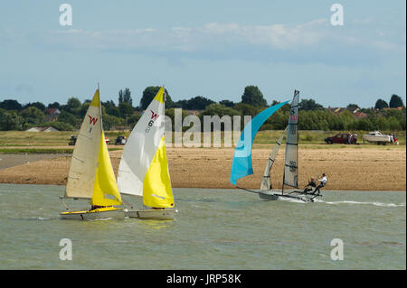 Brightlingsea, Essex, UK, 6 August 2017 Young dinghy sailors competing ...