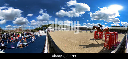 London, UK. 6th August, 2017. The Longines Global Champions Tour Show jumping at The Royal Hospital Chelsea London UK Against the clock with jump-off Credit: Leo Mason sports photos/Alamy Live News