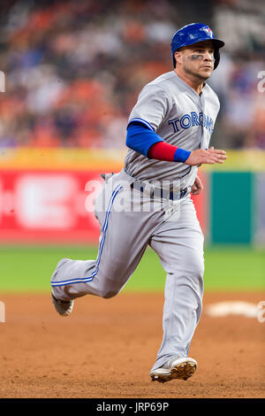 Toronto Blue Jays' Steve Pearce is doused by teammates while being ...