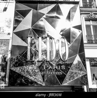 World famous Lido Club in Paris - French Cabaret - PARIS / FRANCE - SEPTEMBER 24, 2017 Stock Photo