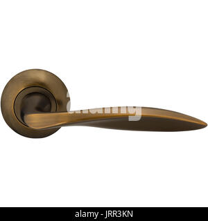 Copper door handle side view Stock Photo