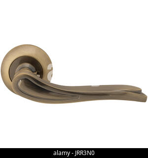 Copper door handle side view Stock Photo