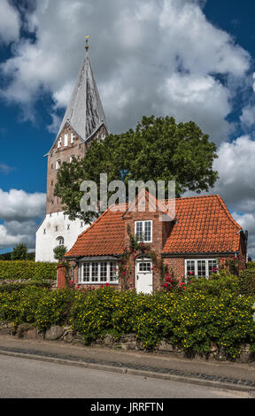 Mogeltonder, little Danish village in the southwest of Jutland peninsula, Denmark Stock Photo