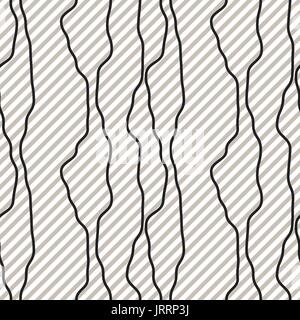 Black fine diagonal rough line pattern black and white. Stock Vector