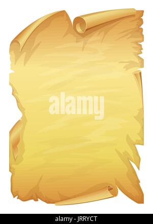 Big golden scroll of parchment  Stock Vector