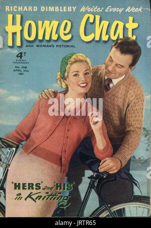 Home Chat Magazine Front Cover April 27, 1957 Stock Photo
