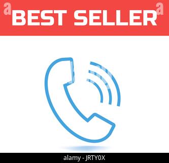 Phone vector icon. Contacts sign isolated on white background. Vector illustration Stock Vector