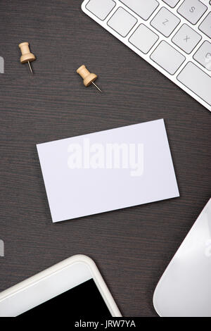 Corporate stationery branding mock-up with Business card blank Stock Photo