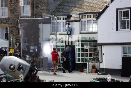 Martin Clunes on location filming Doc Martin Stock Photo