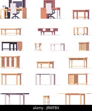 Vector table set Stock Vector