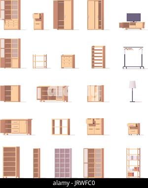 Vector cabinets set Stock Vector
