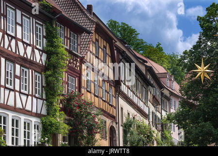 Old facade, half-timbered houses 17th and 18th century at the Salzmarkt, Königsberg, Lower Franconia, Bavaria, Germany