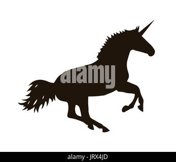 Unicorn silhouette Stock Vector