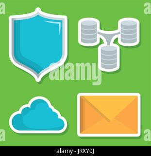data center design Stock Vector