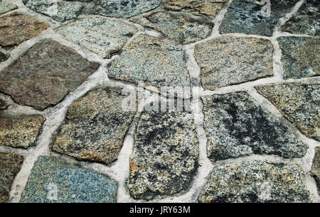 background texture variegated granite stone walkway Stock Photo