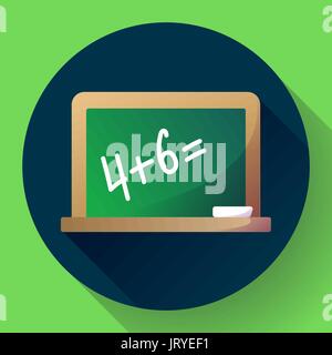 Blackboard Icon. Welcome back to school theme flat icon Stock Vector